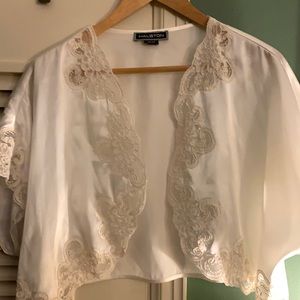 Halston Vintage lace cape